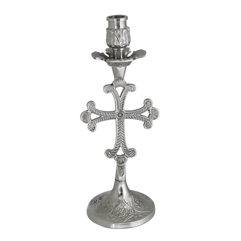 Nickel-Plated Candlestick