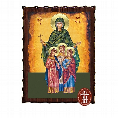 Κ135-64, Saint Sophia and her Daughters Agape, Pisti, Elpida  Mount Athos	