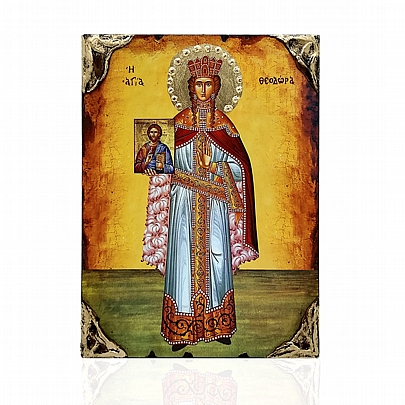 NG137-17, Saint Theodora the Queen LITHOGRAPHY Mount Athos