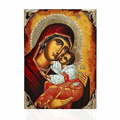 NG137-30, Virgin Mary Glykofilousa LITHOGRAPHY Mount Athos