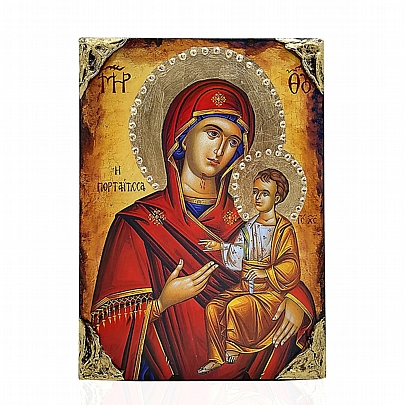NG137-31, Virgin Mary Portaitissa | LITHOGRAPHY Mount Athos