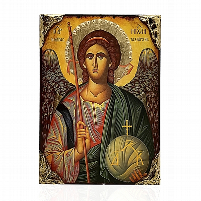 NG137-33, Archangel Michael LITHOGRAPHY Mount Athos	