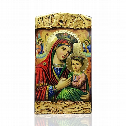 ΝΑΣ1527-1, Virgin Mary OF THE ANGELS | LITHOGRAPHY | Mount Athos