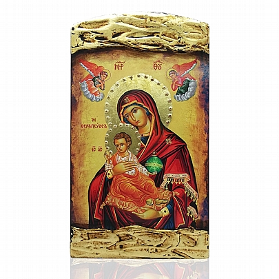 ΝΑΣ1527-2, Virgin Mary Sweetness of Angels | LITHOGRAPHY Mount Athos