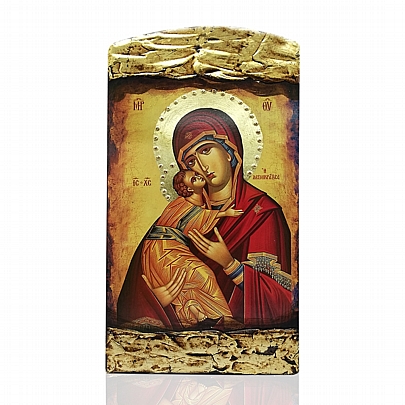ΝΑΣ1527-6, Virgin Mary Glykofilousa | LITHOGRAPHY Mount Athos