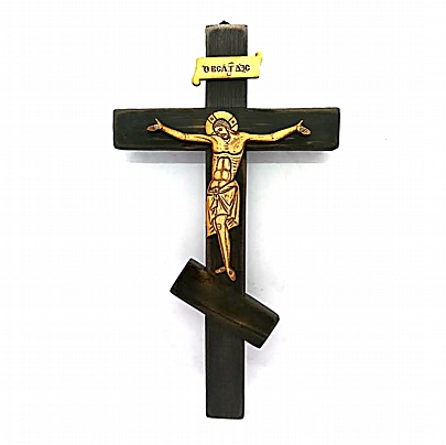 C.1315, Cross wooden aged | Mount Athos	