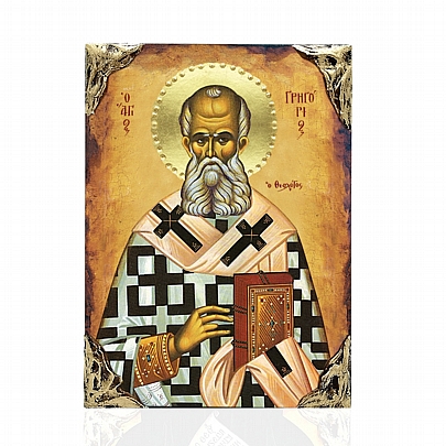 NASL478-23, SAINT GRIGORIOS THE THEOLOGIST LITHOGRAPHY Mount Athos