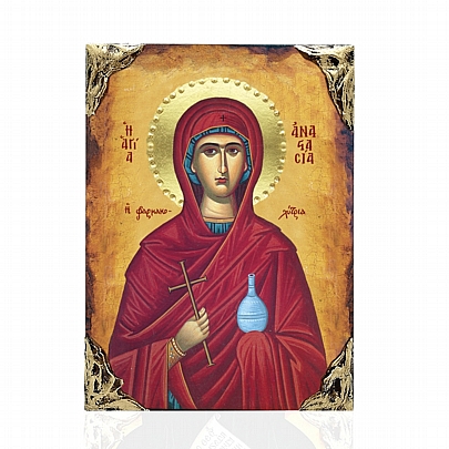 NASL478-85, Saint Anastasia the Pharmacolytria LITHOGRAPHY Mount Athos