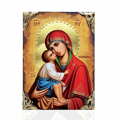 NASL478-90, Virgin Mary Glykofilousa | LITHOGRAPHY Mount Athos