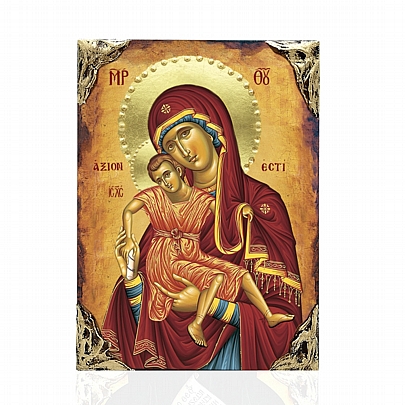 NASL478-95, Theotokos Axion Esti | LITHOGRAPHY Mount Athos