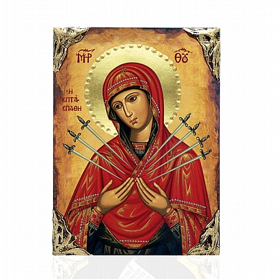 NASL478-96, Virgin Mary of the Seven Swords| LITHOGRAPHY Mount Athos