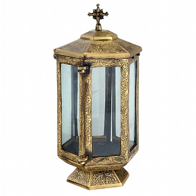 C.1870, Brass Vigil Lamp