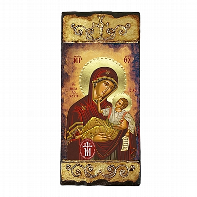 GV346, Virgin Mary of Great Grace | LITHOGRAPHY Mount Athos