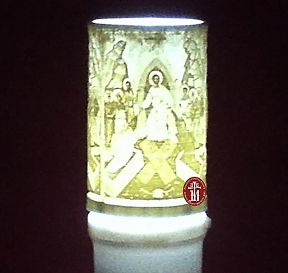 C.2274, ELECTRIC CANDLE WITH THE RESURRECTION OF CHRIST 90 DAYS