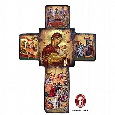 ST3041, Cross wooden aged | Mount Athos