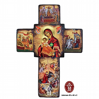 ST3044, Cross wooden aged | Mount Athos