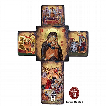 ST3045, Cross wooden aged | Mount Athos