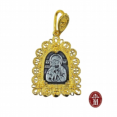 C.2409, Pendant Silver Silver Virgin Glykophilousa