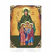 NASL478-79 | Saint Sophia and her Daughters Agape, Pisti, Elpida LITHOGRAPHY Mount Athos : 1