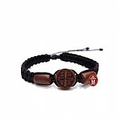 C.2293 | Black Bracelet with Wooden Cross : 1