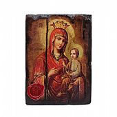 Π249-3 | Virgin Mary Gorgoepikoos | Serigraph on Naturally Aged Wood | Mount Athos : 1