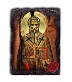 C.2527 | Saint ACHILIOS | Serigraph on Naturally Aged Wood | Mount Athos : 1