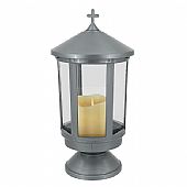 C.2529 | CEMETERY LAMP PLASTIC SILVER : 1