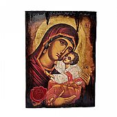C.2548 | Virgin Mary | Serigraph on Naturally Aged Wood | Mount Athos : 1
