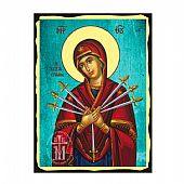 C.2610 | Virgin Mary of the Seven Swords| LITHOGRAPHY Mount Athos : 1